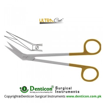 UltraCut™ TC Locklin Gum Scissor Angled - One Toothed Cutting Edge Stainless Steel, 16 cm - 6 1/4"